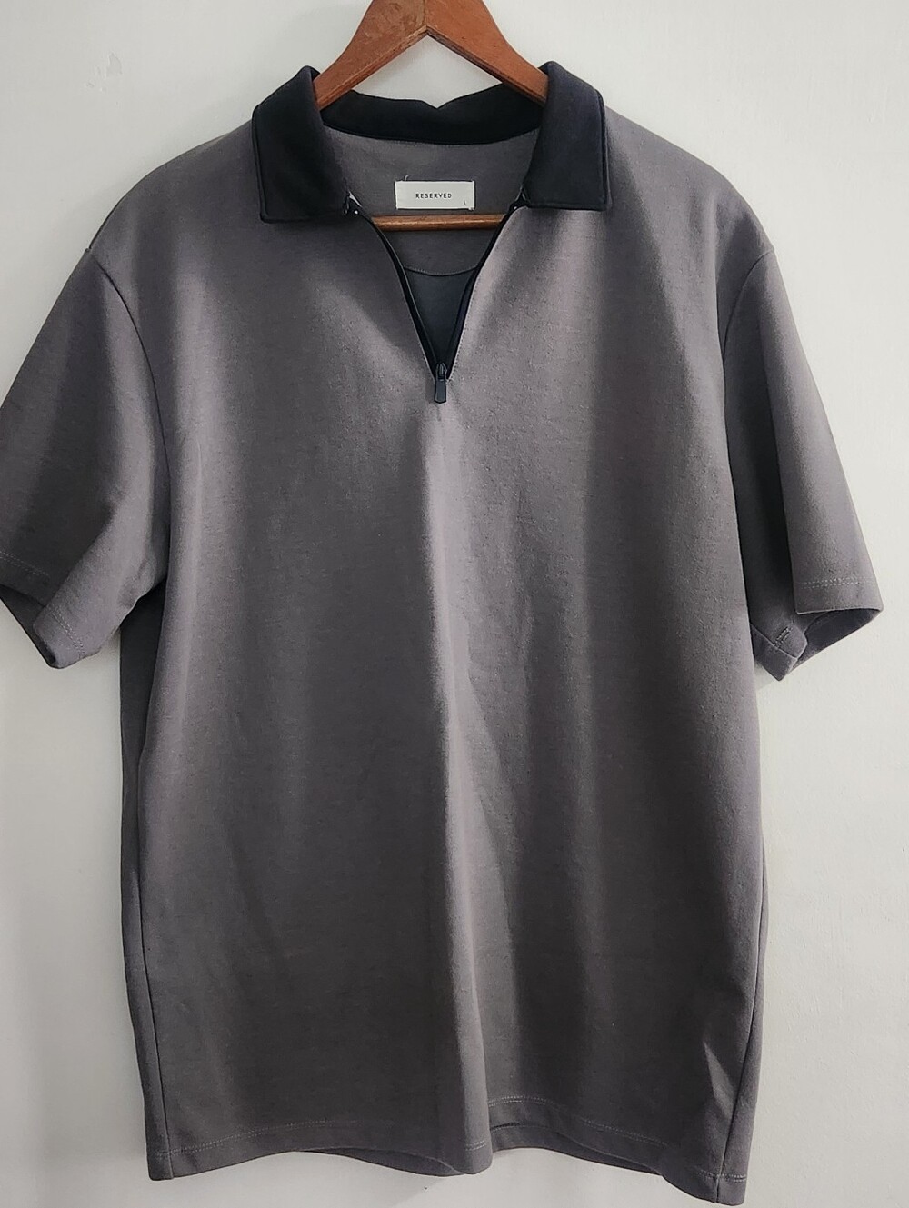 Reserved Polo Shirt Mens Large Gray Preppy Classic Travel Resortwear